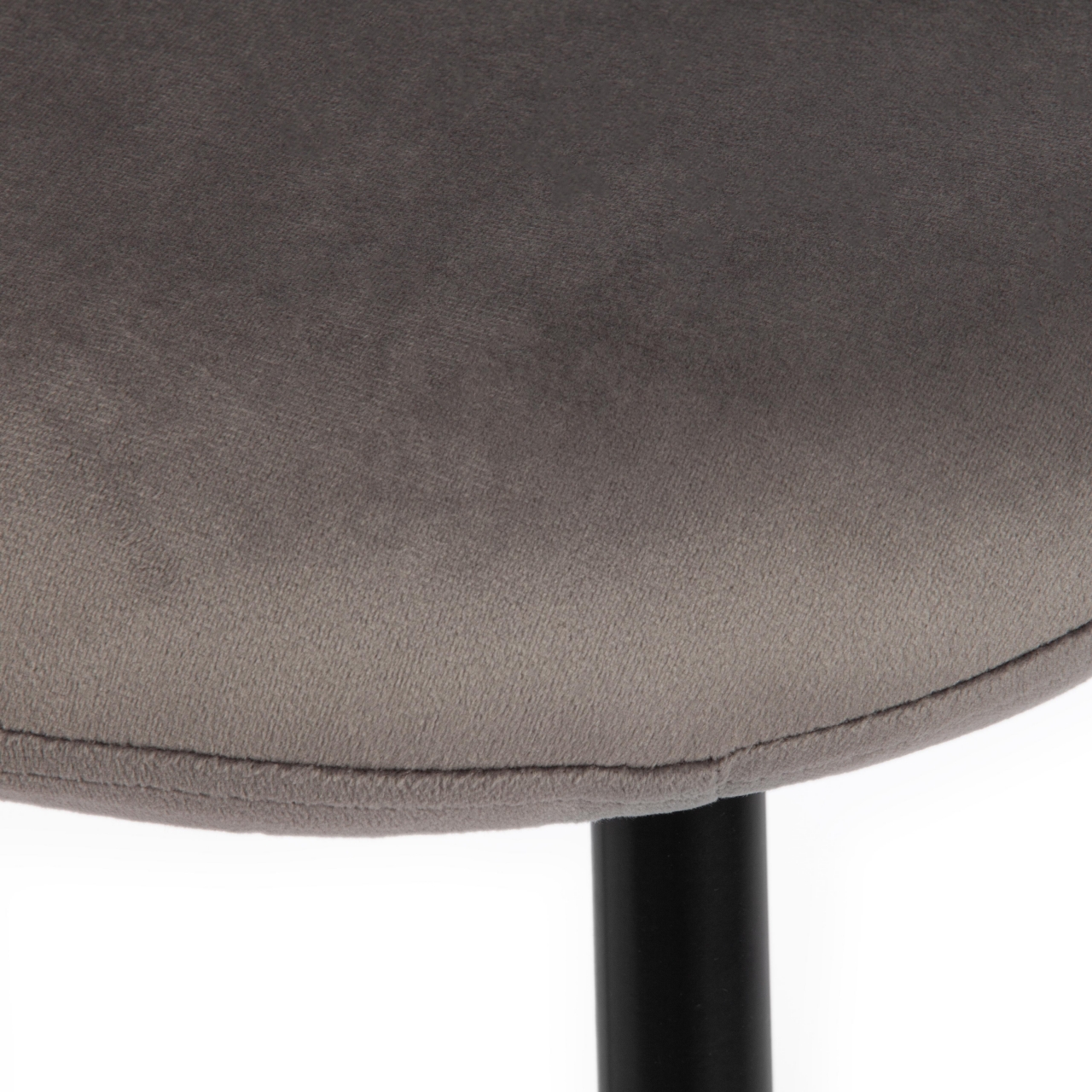 Стул ROBOCOP (mod. DC0128) вельвет/металл, 57 х 46 х 85 см , серый (HLR 24)/черный