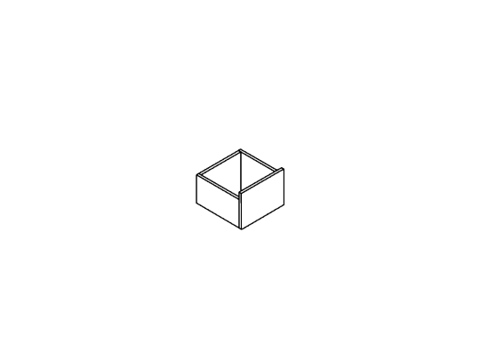 Ящик вкладной (малый) с замком для стеллажа GDB BLISS SPBOX3824 Белый