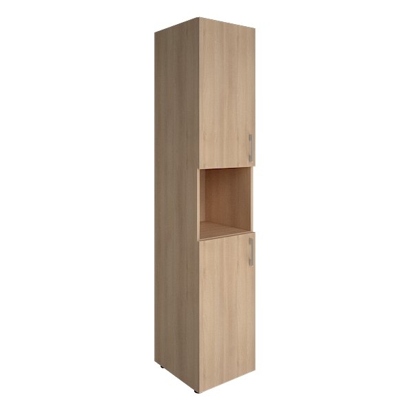 Стеллаж книжный закрытый с нишей без топа YALTA LT-SU 1.5L Снежная Патина