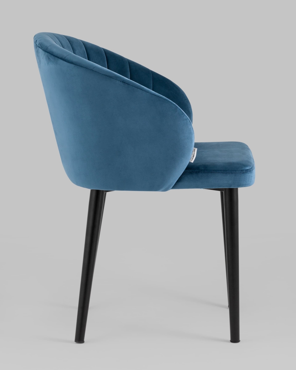 Стул с подлокотниками Шон велюр Пыльно-синий