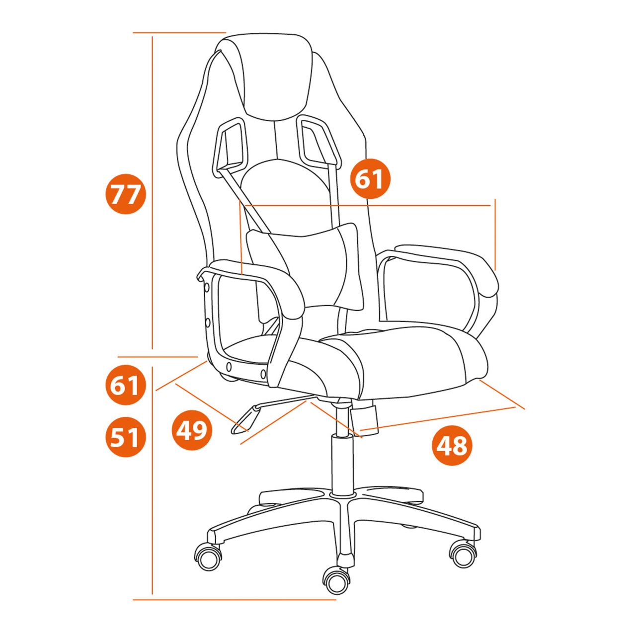 Кресло DRIVER (22) кож/зам/ткань, бежевый/бронза, 36-34/TW-21