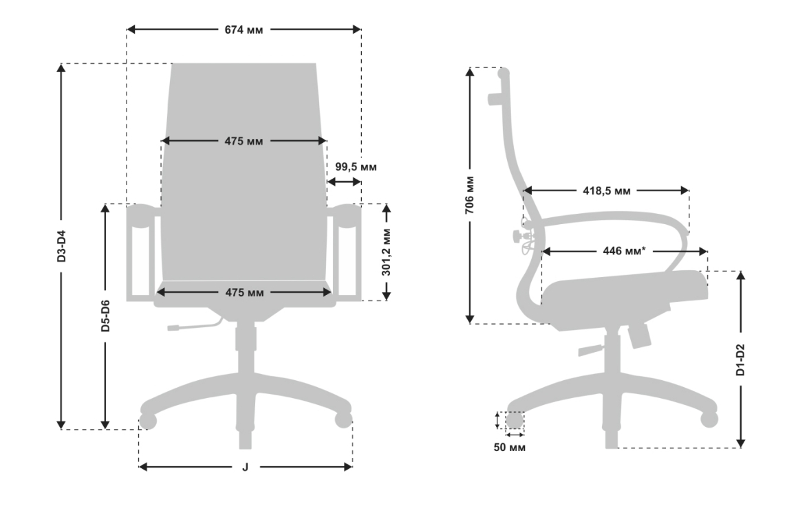 Кресло офисное МЕТТА B 2b 19/K130, Основание 17831 Комплект 1 Красное