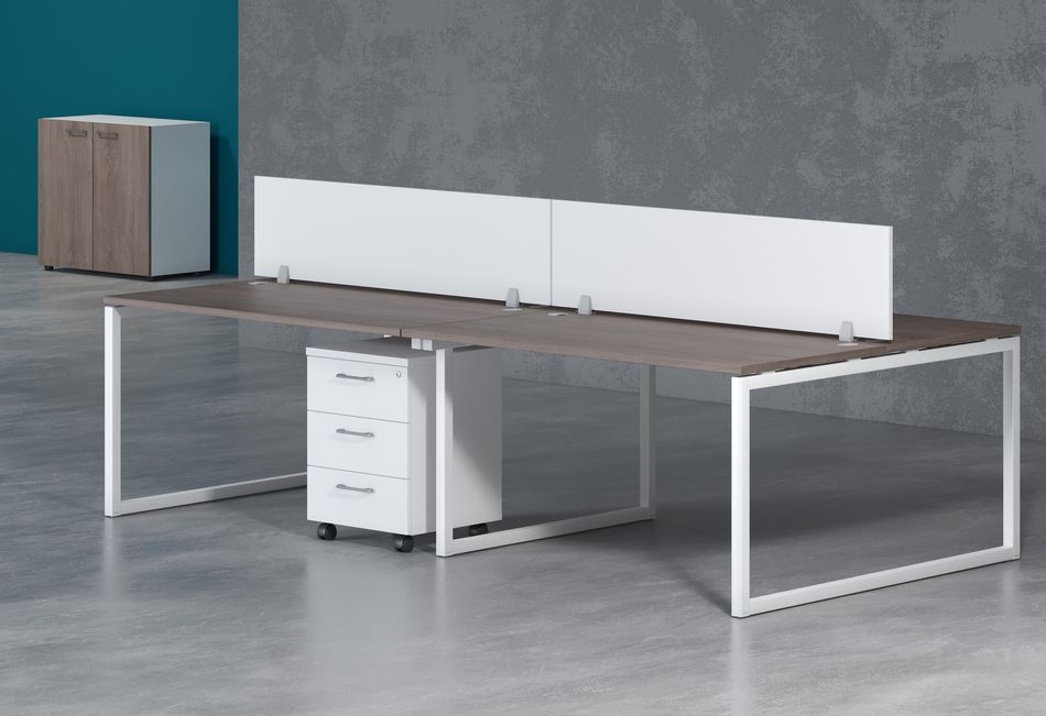 Стол письменный правый XTEN-Q XQCET 169 R Дуб Сонома Алюминий