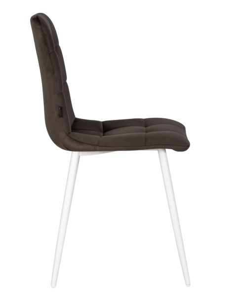 Стул обеденный DOBRIN CHILLY (Эспрессо Holland 74, основание белое) 4 шт