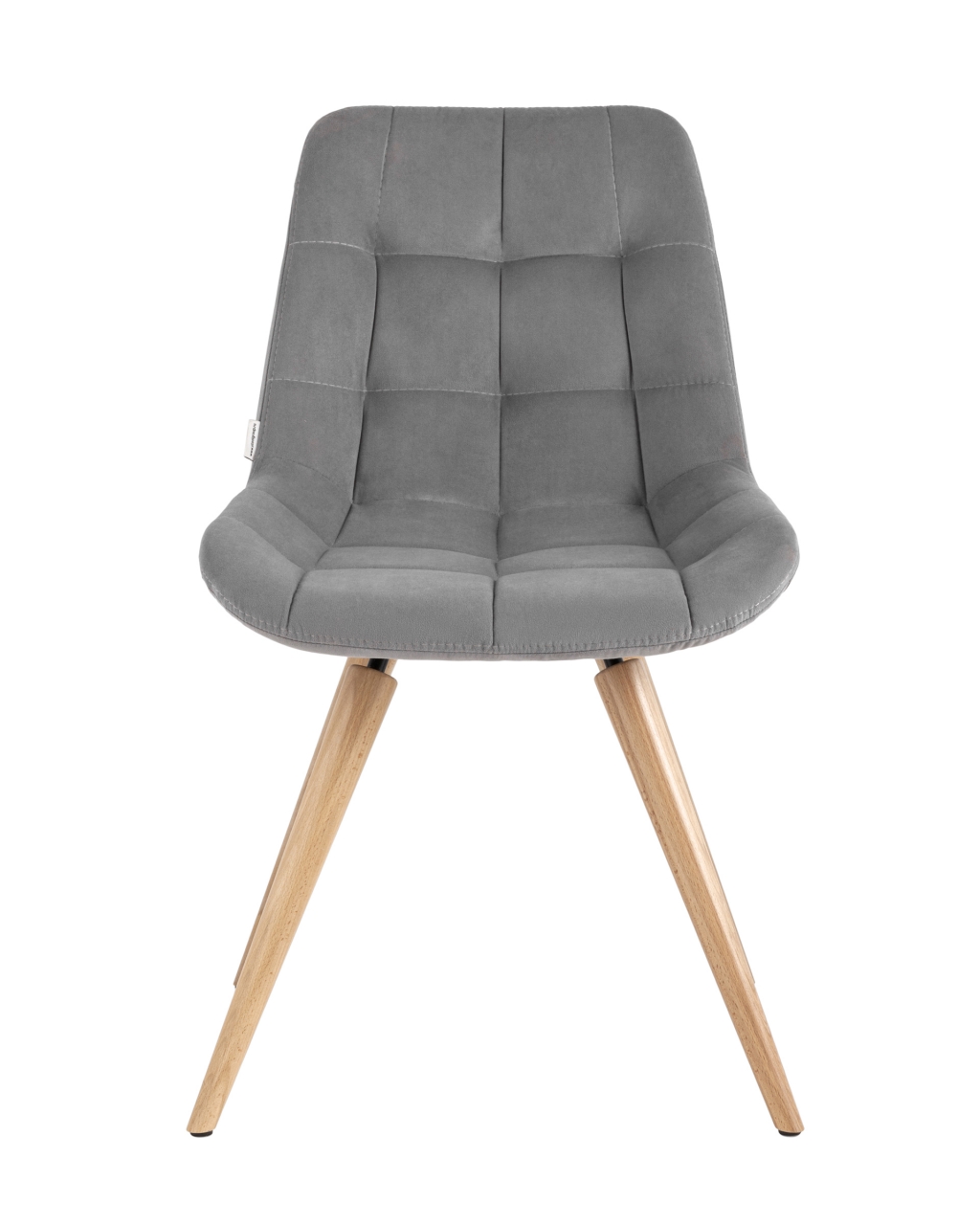 Стул Флекс на деревянных ножках велюр Серый