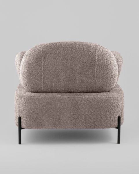 Кресло Кэнди ткань с подлокотниками букле капучино