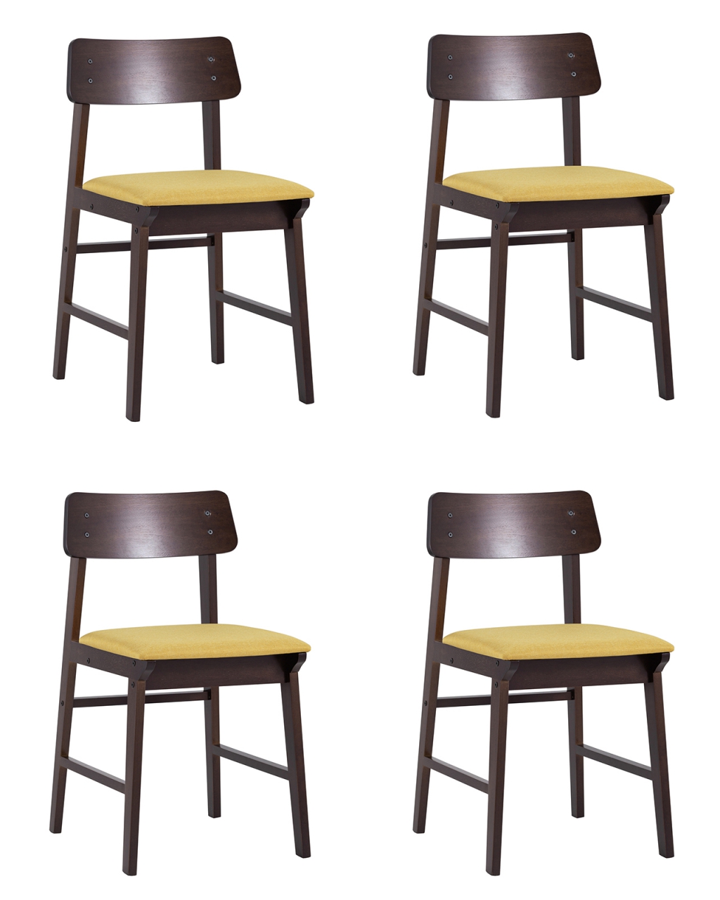 Комплект из четырех стульев ODEN 4 Желтый
