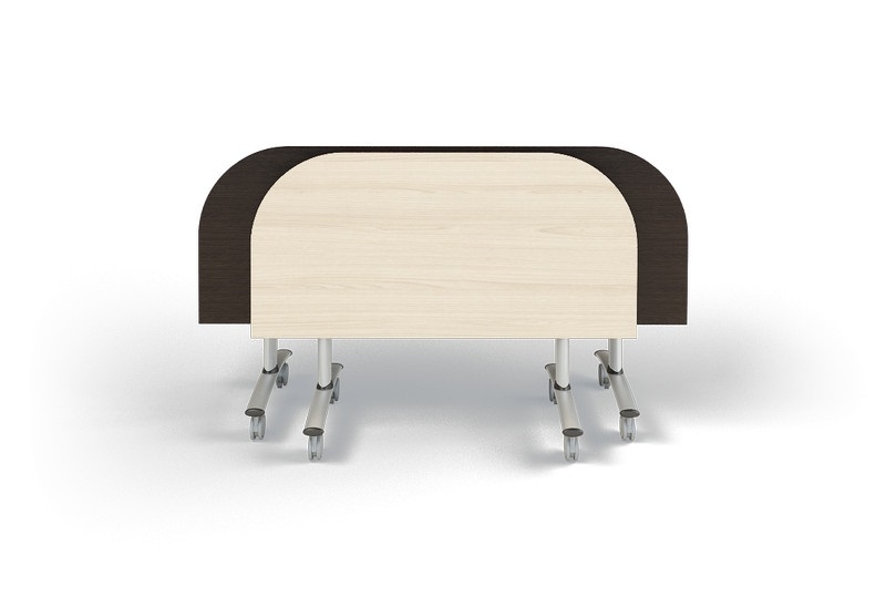 Стол складной полукруглый Connect 165х60х72.5см Акация аури