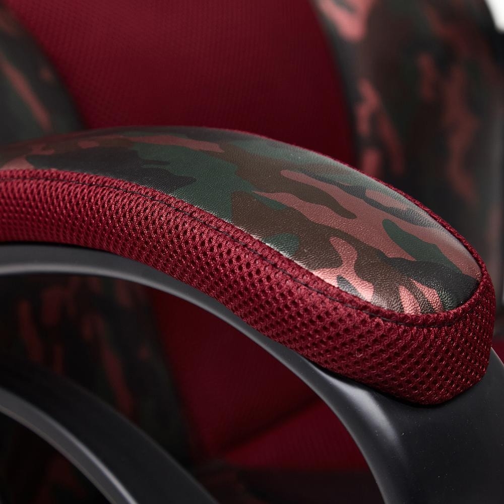 Кресло RACER GT MILITARY кож/зам/ткань, розовый/бордо, TW 13