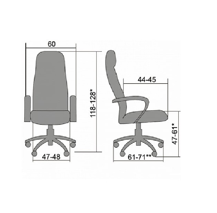 Кресло руководителя Metta BP-1 PL 821 Черное