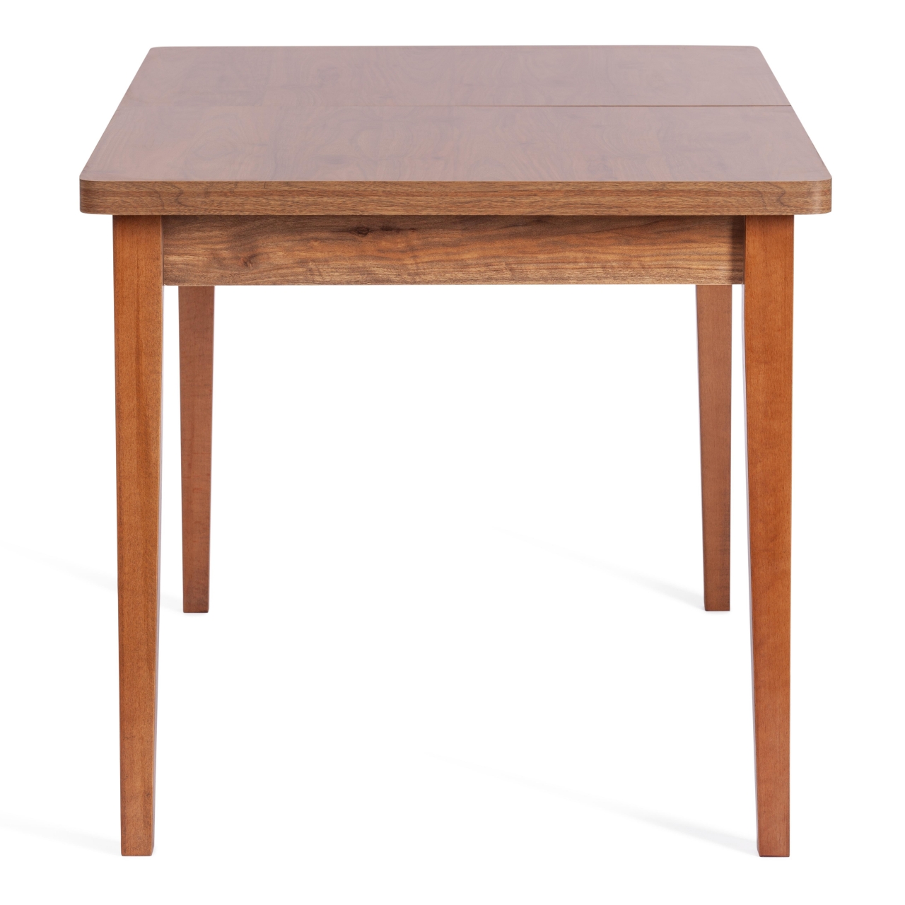 Стол обеденный AISHA (mod. 1151) ЛДСП+меламин/дерево граб, 130+35 х 80 х 75 см, walnut (орех)