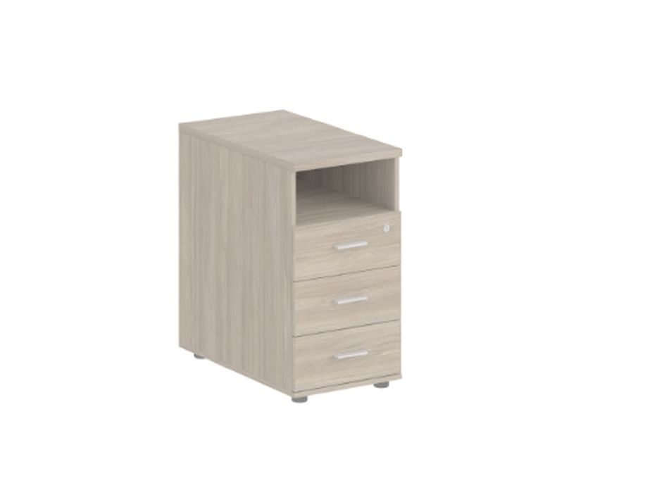 Тумба приставная с 3 ящиками-метабоксами и нишей Sigma SG.513.OD.OD.M Дуб темный