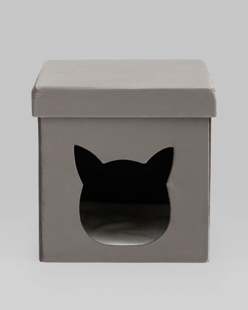 Пуф складной с ящиком Store Pet антрацитовый