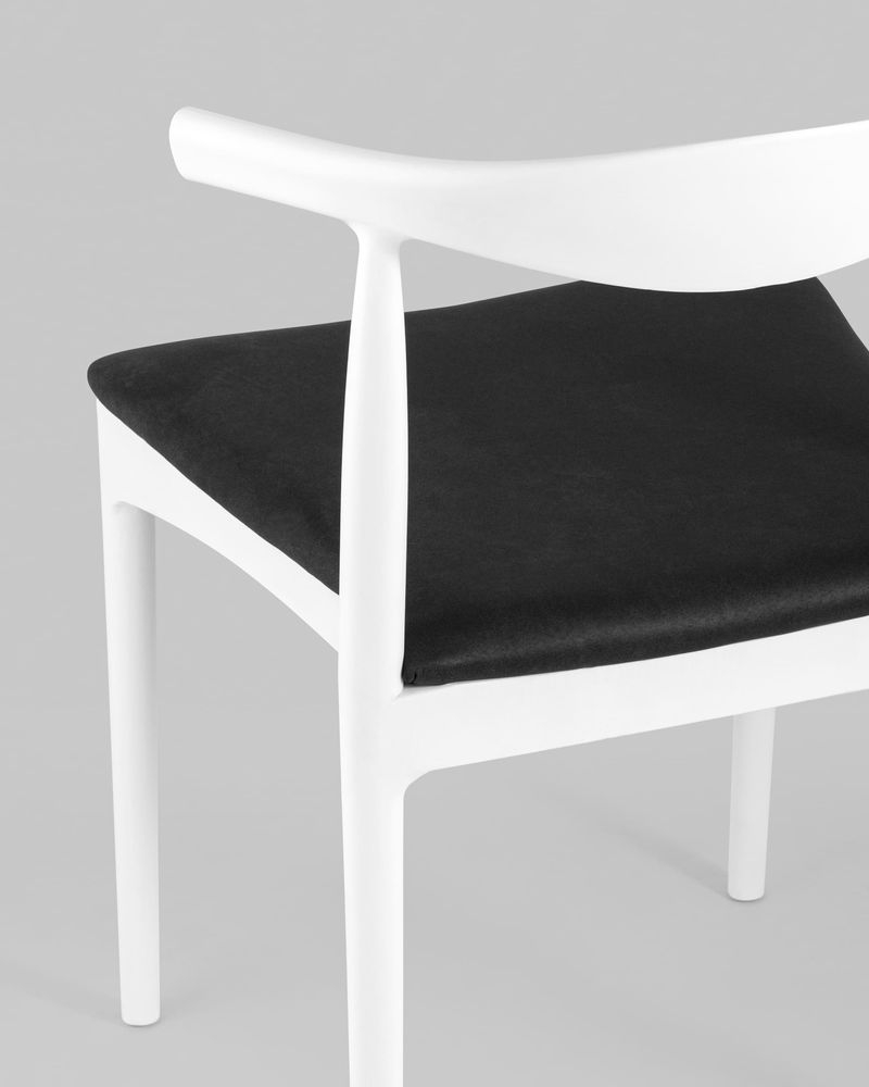 Стул пластиковый Bull с мягким сиденьем Белый