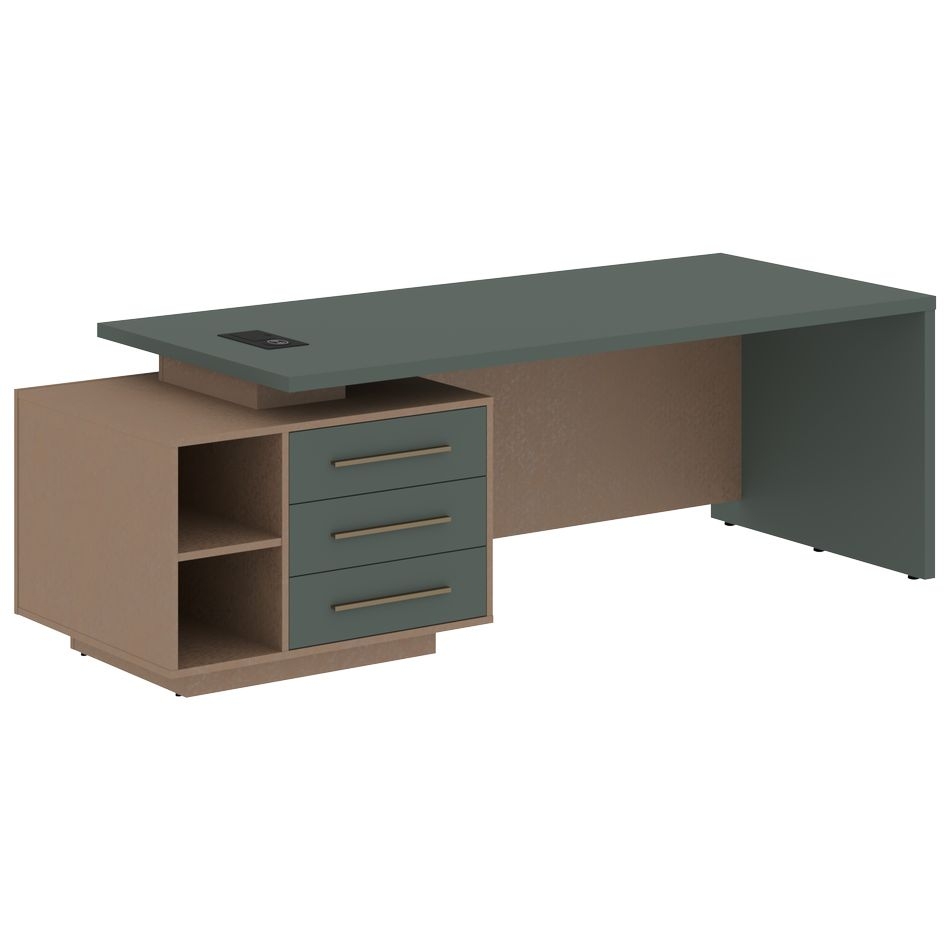 Стол руководителя левый VELION VCT 2390 L Нефрит Кобра