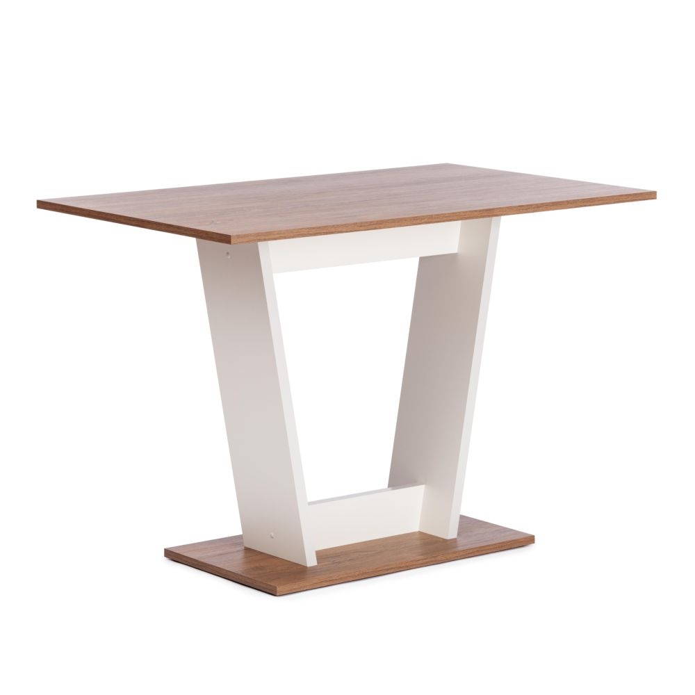 Стол обеденный TIBI L нераздвижной ЛДСП (18 мм), 68,6 х 110 х 75 см, Дуб Канзас/Пепел