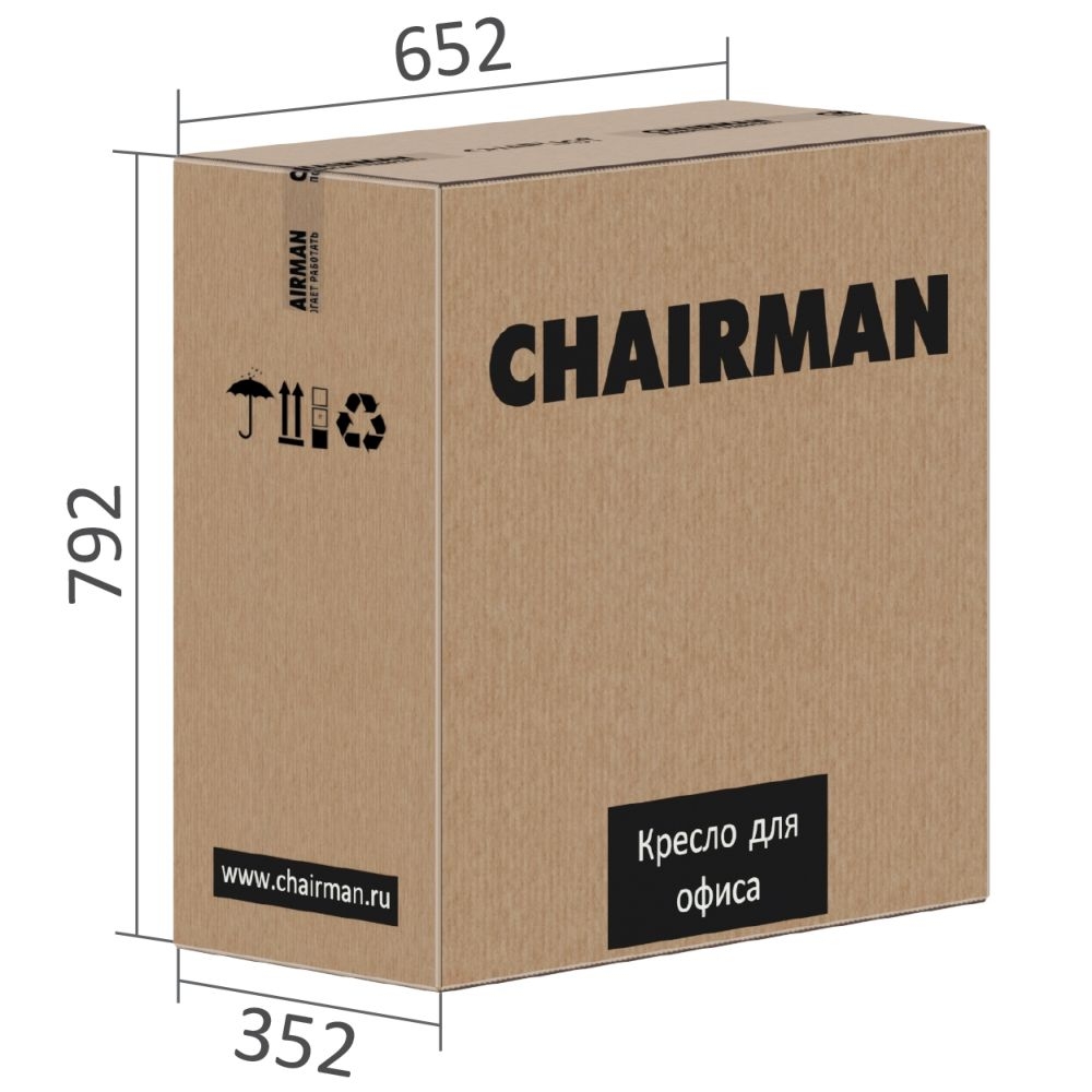 Кресло офисное CHAIRMAN 600 экокожа Черный