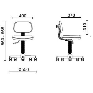 Стул для персонала LOGICA GTS (C-24)