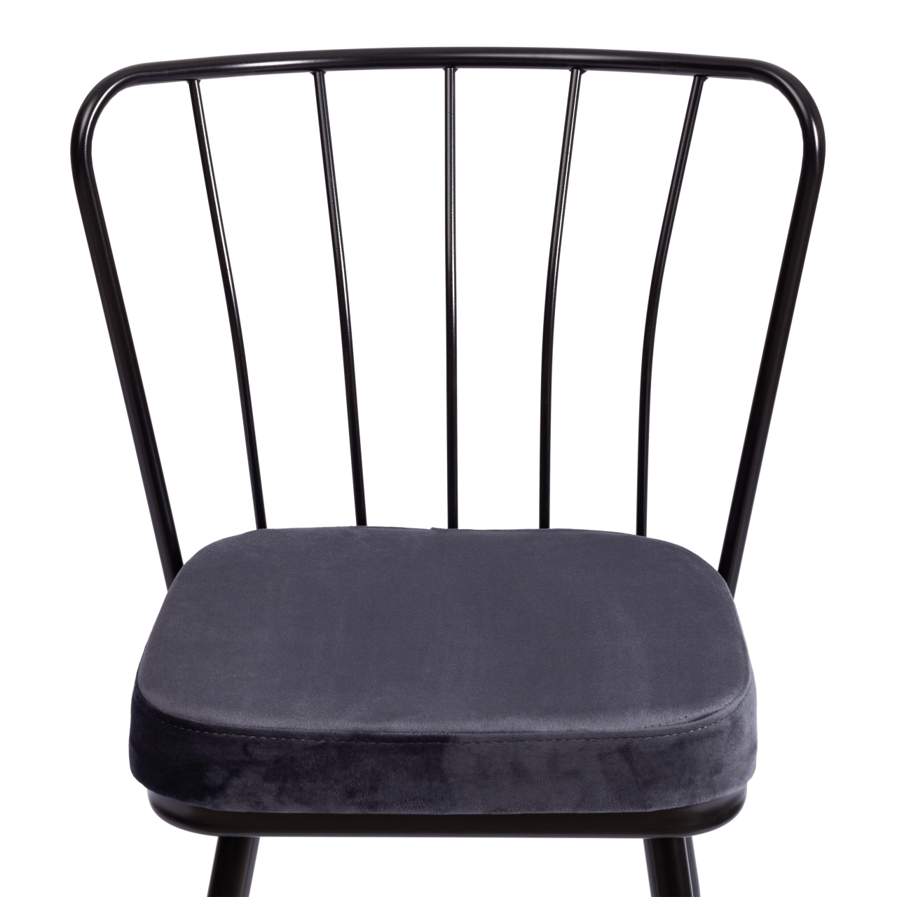 Стул YANIS (mod. 182) металл/вельвет, 42.5 х 50.5 х 82.5 см, black (черный) BF-16