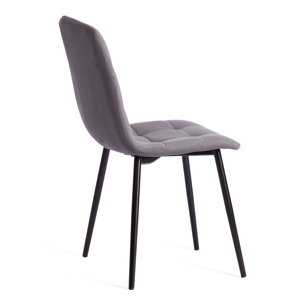 Стул CHILLY MAX Велюр/металл , 45 х 54 х 90 см , темно-серый/черный