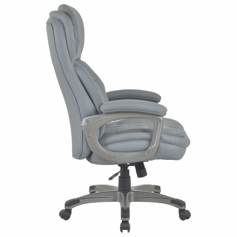 Кресло руководителя БРАБИКС ПРЕМИУМ Регал ЕКС-557 экокожа Серое / BRABIX PREMIUM Regal EX-557