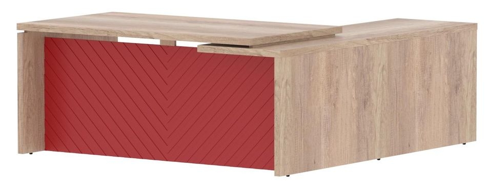 Стол руководителя левый Torr LUX TLCT 1820 L Дуб Каньон Красный