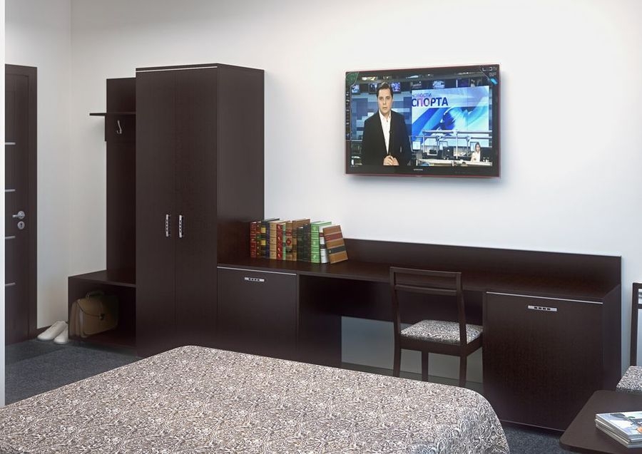 Вешалка с багажницей и зеркалом LIGHT С-ВБЗ-80 Венге Цаво