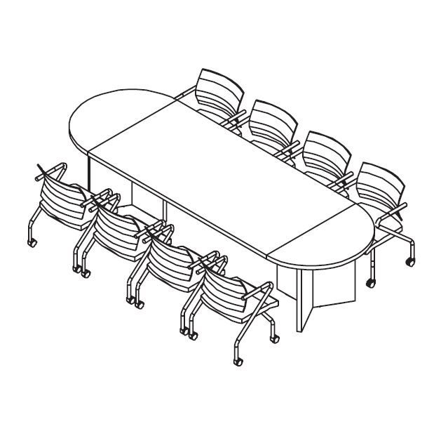 LAVA Стол переговоров 250х90 Conference table 250x90_Табак