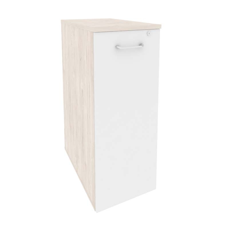 Тумба высокая выдвижная приставная / опорная ONIX O.VTPO-7 Денвер Светлый/Белый