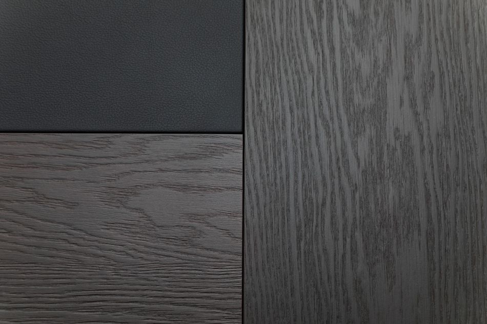 Стол письменный закругленный LAGO 105 104 FE/SC BLACK Дуб Ферро Черный