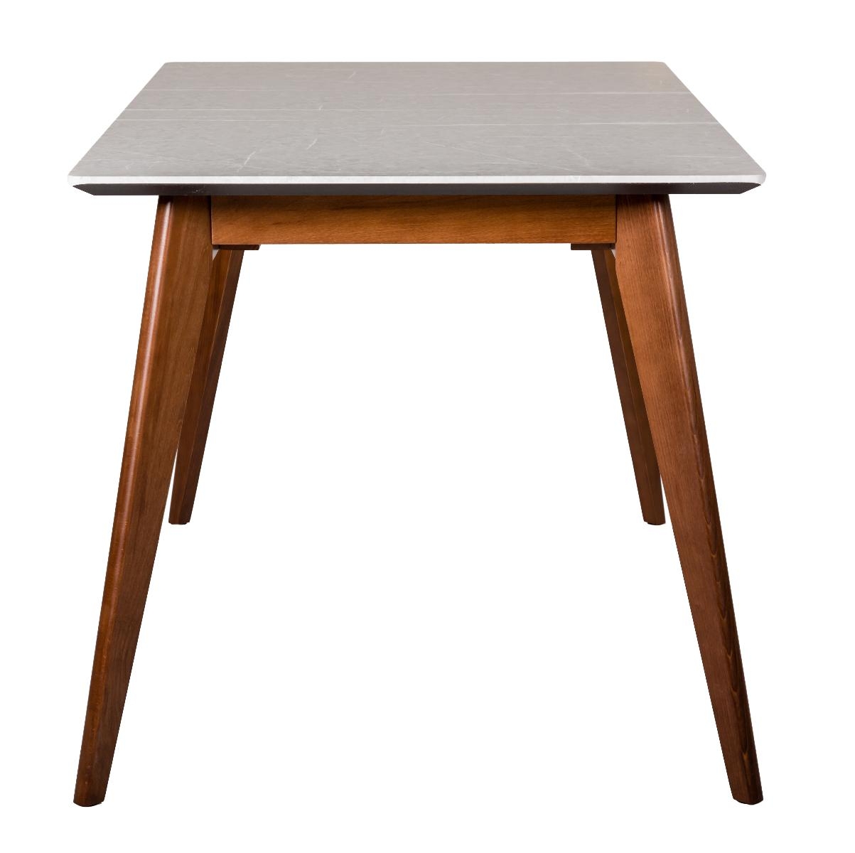 Стол раскладной Лунд 140-180 ОРЕХ-Мрамор Бьянко