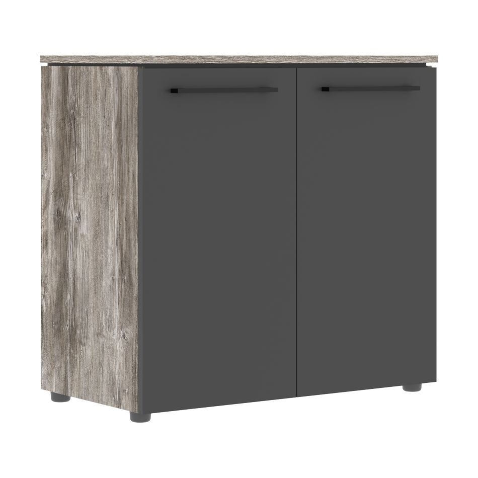 Шкаф с глухими малыми дверьми MORRIS TREND MLC 85.1 Сосна Нордик Антрацит