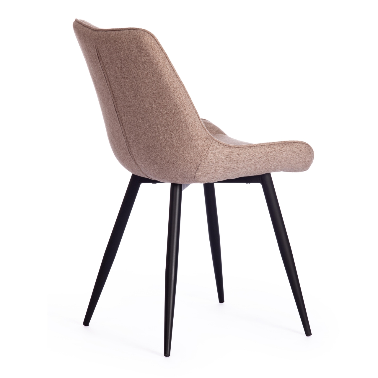 Стул АБРУЗЗО ( мод. 8060 ) / 1 шт. в упаковке металл,ткань, 42 х 60 х 84 х 49 см, ткань: серо-бежевый, ножки: черный / ABRUZZO mod.