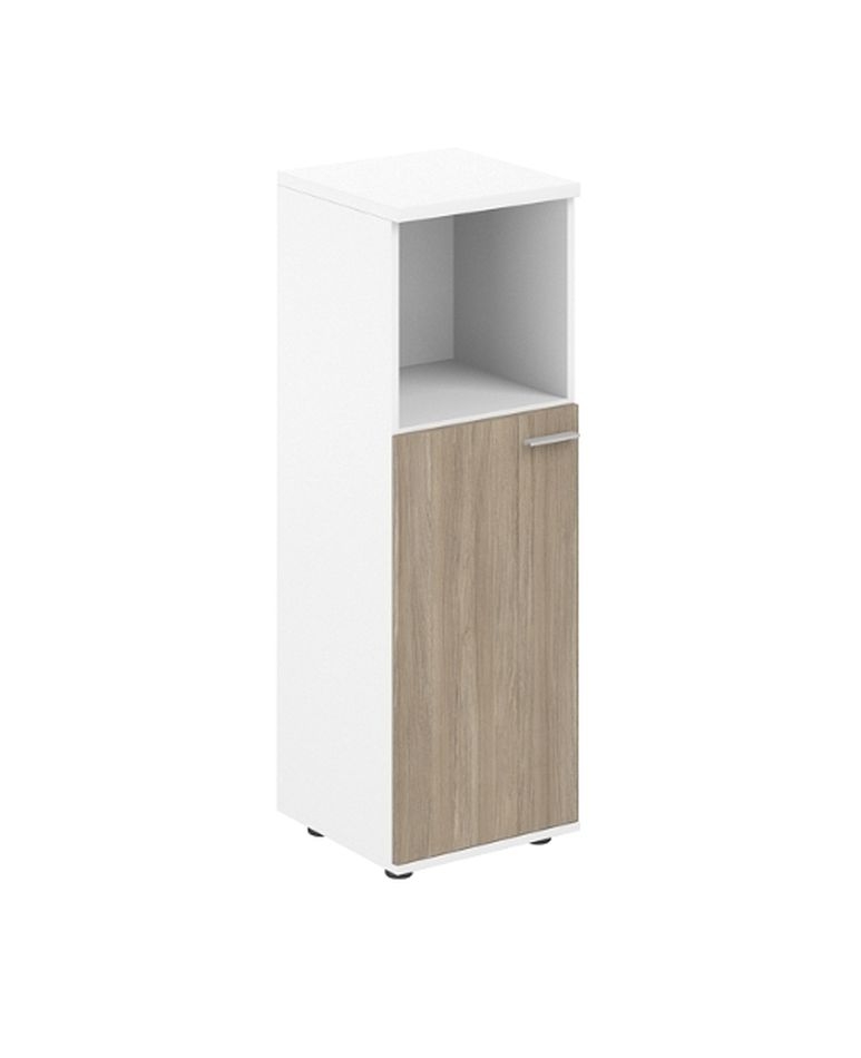 Шкаф средний с нишей левый Sigma SG.844.WH.OD.L Белый Дуб темный