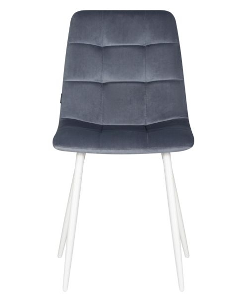 Стул обеденный DOBRIN CHILLY (Серо-голубой Holland 14, основание белое) 4 шт