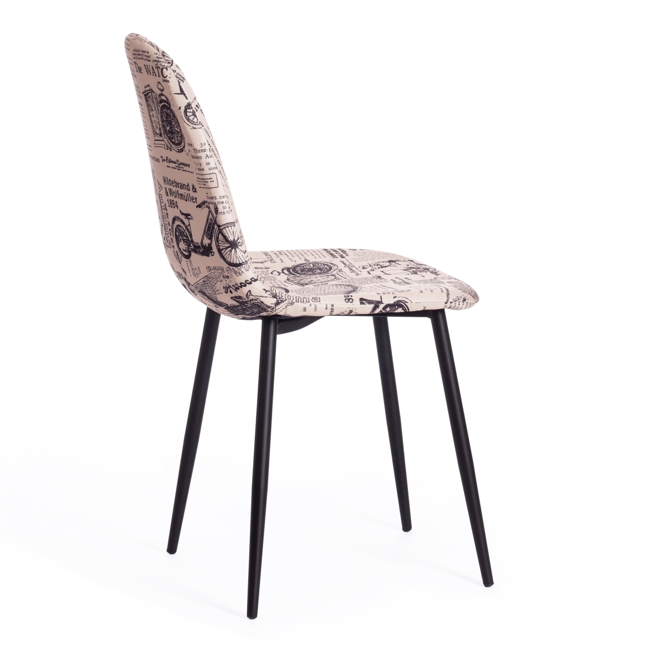 Стул ALLEN ( mod. DС409 ) металл/ткань, 42 х 54 х 82 х 46 см, черно-белый принт 