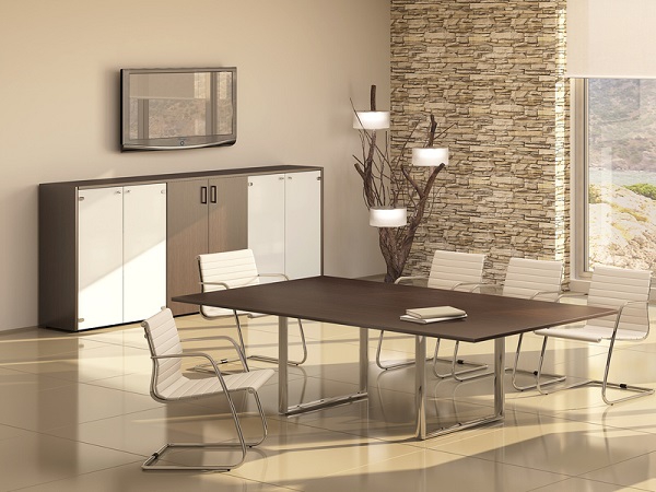 Стол для совещаний CARRE 180х120х72см меламин Орех