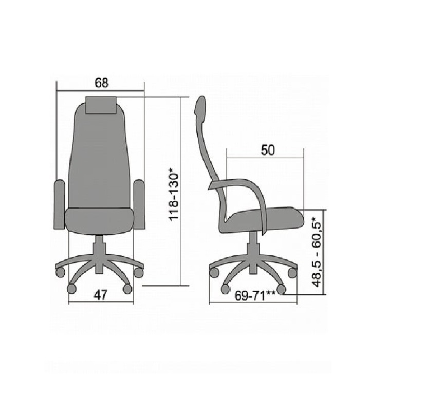 Кресло руководителя Metta BC-5 CH 702 Бордовое