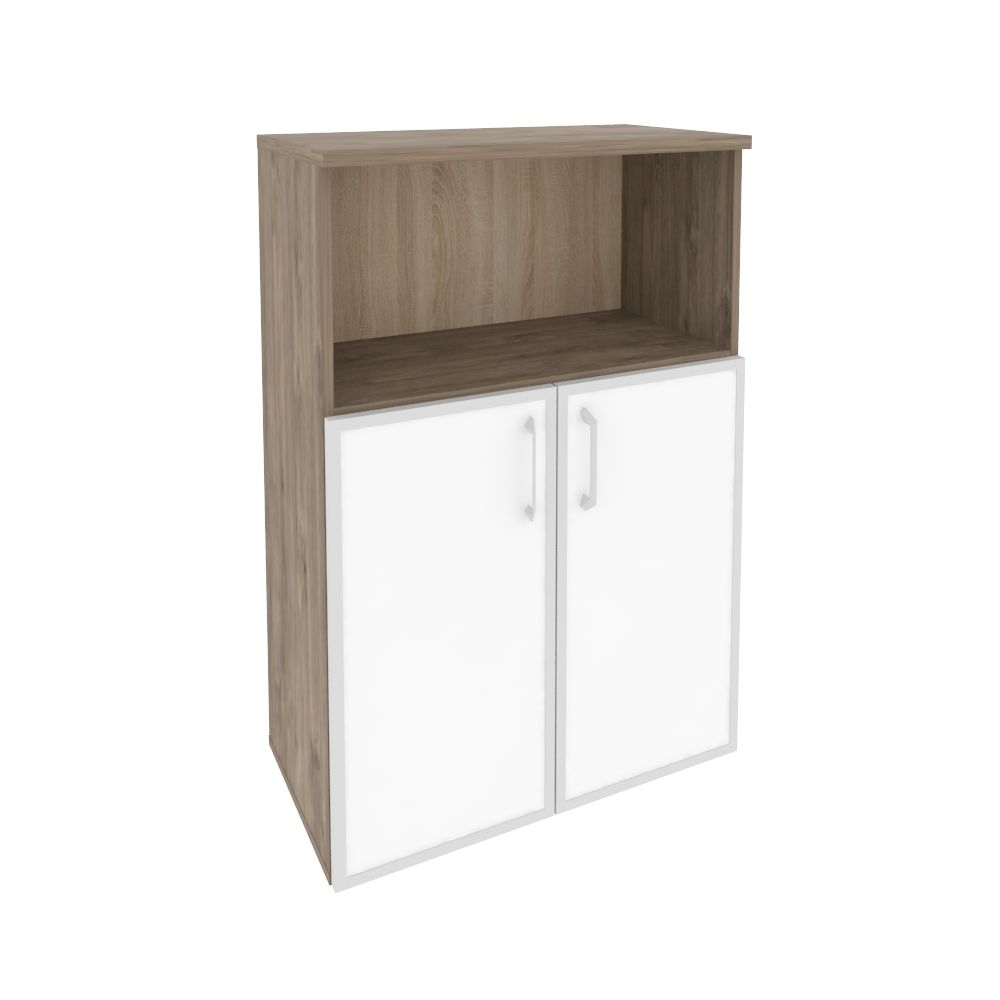 Шкаф средний широкий ONIX O.ST-2.2R white Тиквуд Темный