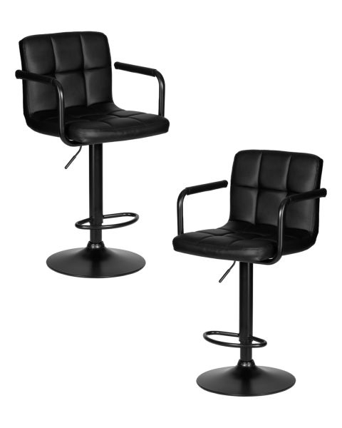 Стул барный DOBRIN KRUGER ARM BLACK (черный) 2 шт