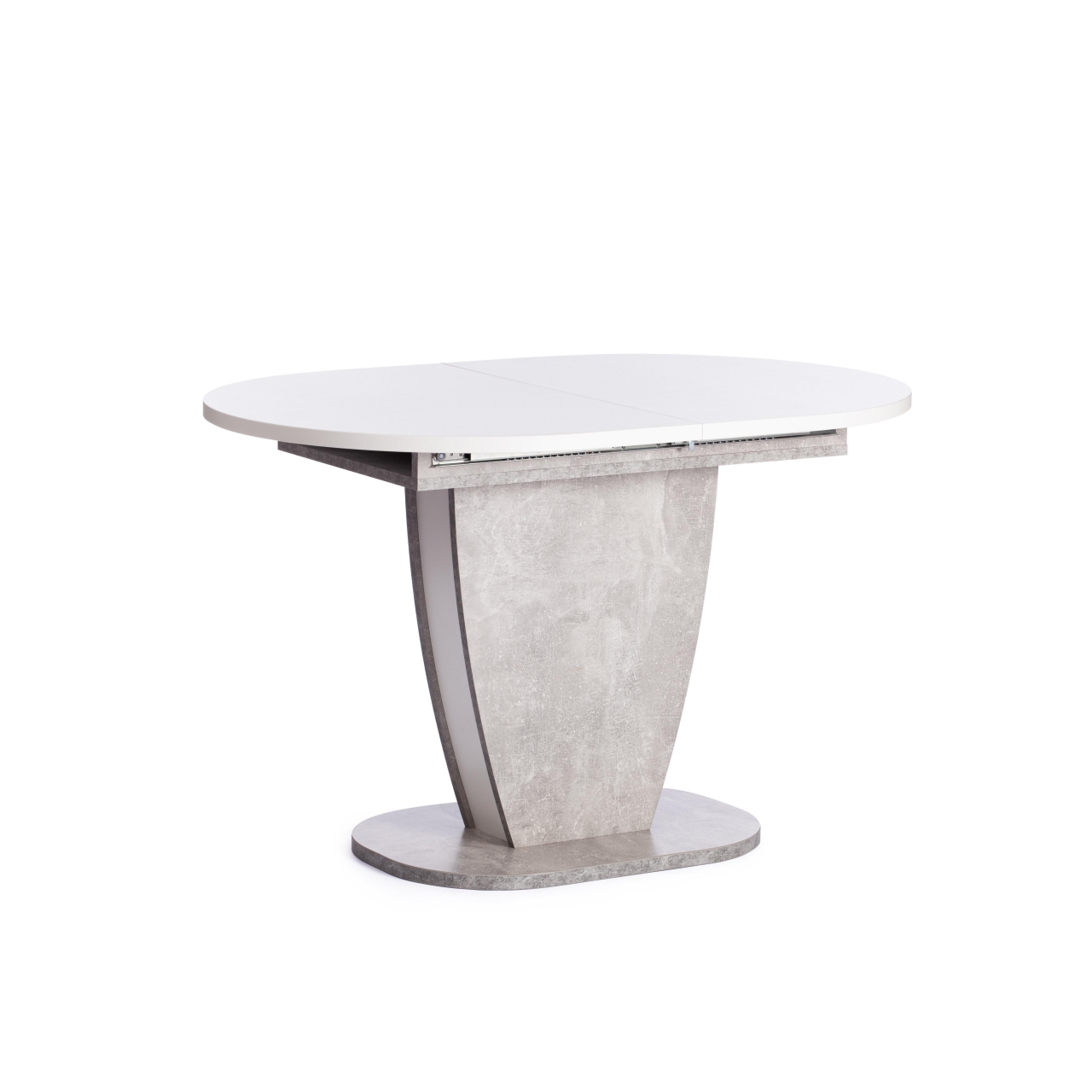 Стол обеденный SATURN ЛДСП, 120-160x80x75,5 см, Бетон/Белый