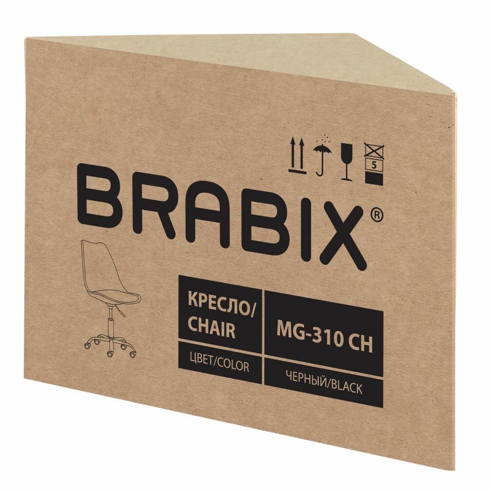 Офисное кресло БРАБИКС Еамес МГ-310 CХ экокожа Черный / BRABIX Eames MG-310 CH