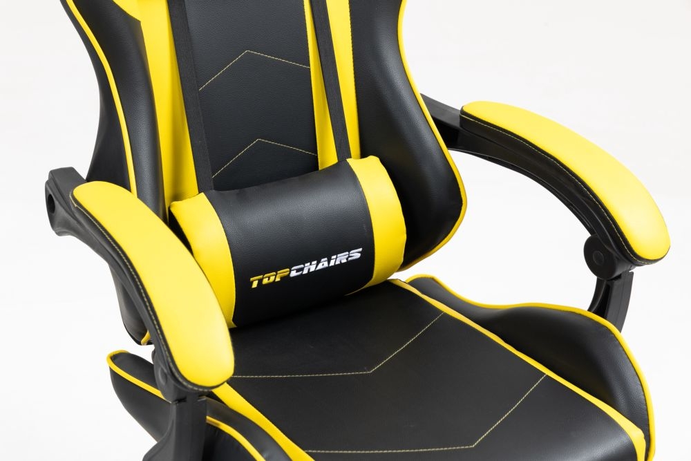 Кресло спортивное TopChairs Shadow черно-желтый