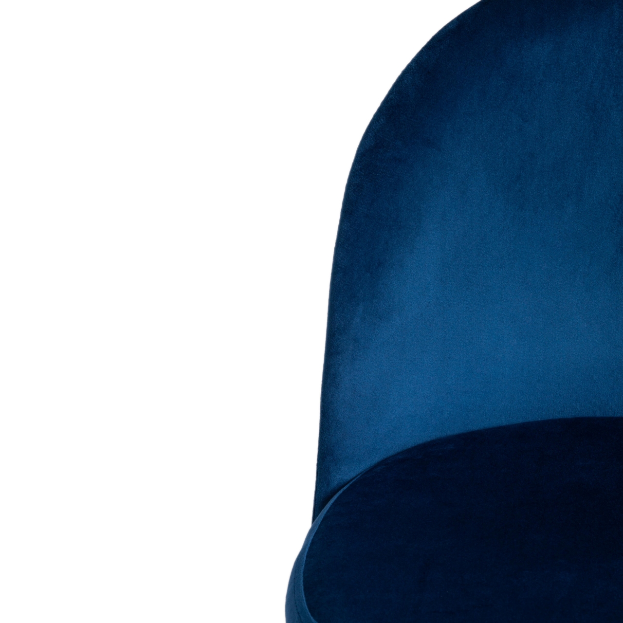 Стул MELODY (mod. 4997) металл/вельвет, 52х49х78см, темно-синий/черные ножки