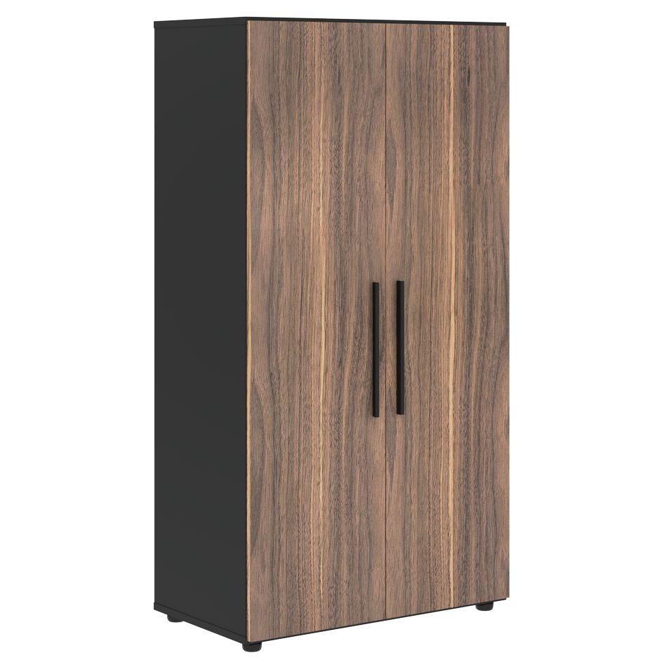 Шкаф с глухими средними дверьми VELION VENEER VRMCS 80.1 Американский орех Яшма черная