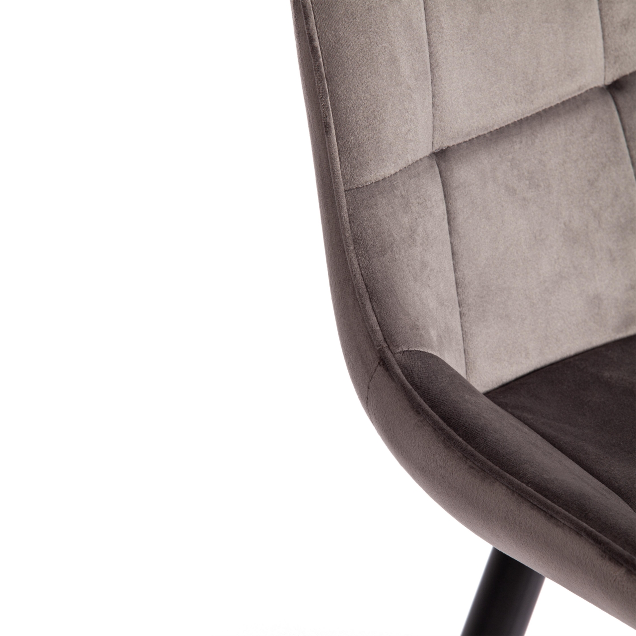 Стул ABRUZZO ( mod. 8060 ) металл/вельвет, 52 х 63 х 85 см, светло-серый (HLR 24)/черный