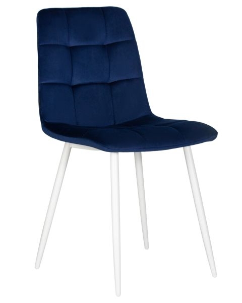 Стул обеденный DOBRIN CHILLY (Темно-синий Holland 60, основание белое) 4 шт