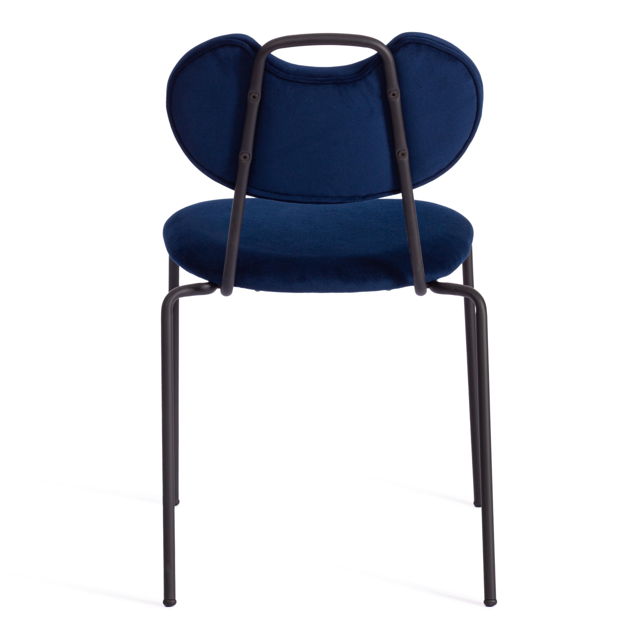 Стул DANTON (mod. 0139223) металл/ткань, 47х56,5х79 см, темно-синий S108 (117 DARK BLUE)/черный