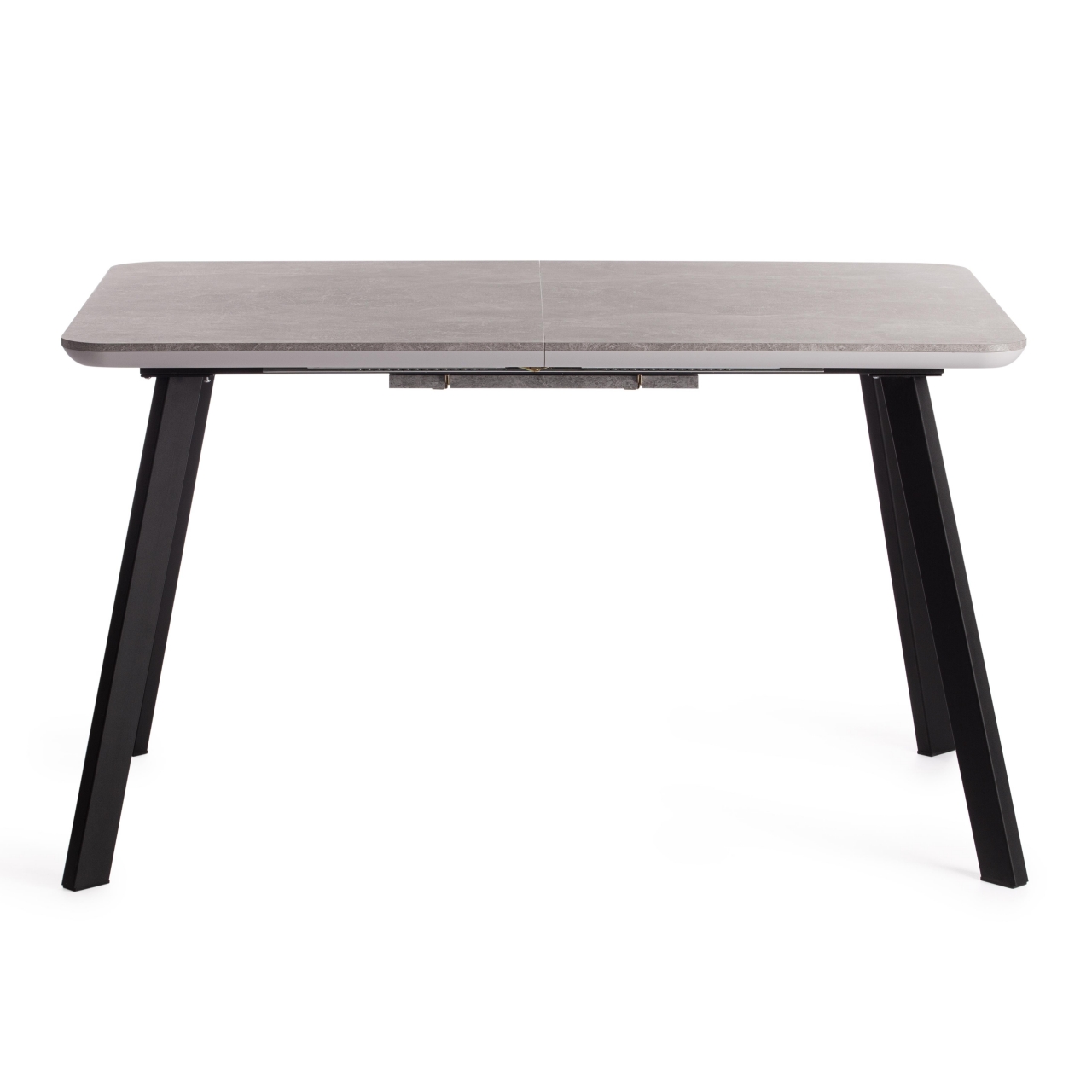 Стол обеденный NELSON МДФ/ЛДСП/металл, 128-170х80х75 см, Бетон/Черный
