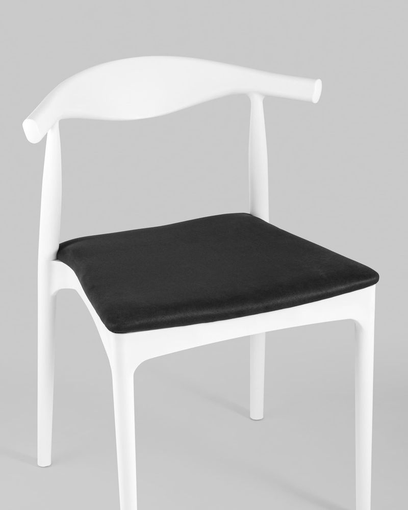 Стул пластиковый Bull с мягким сиденьем Белый